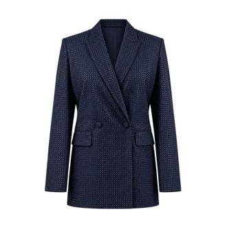 Pinko Pinko - Deledda Blazer - Dames - Jassen - Blauw - Maat: XS Viscose