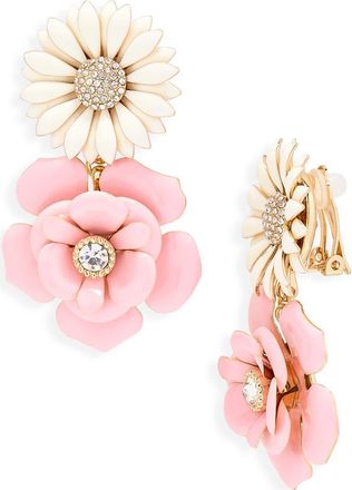 Carolina Herrera Double Flower Earrings in Multi-Color at Nordstrom