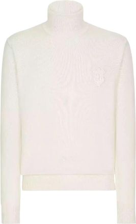 Dolce & Gabbana Wollen coltrui - Heren - Coltruien - Wit - L - Wol - Truien & Vesten