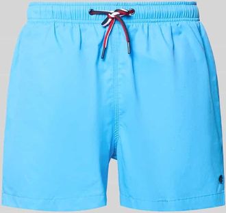 Mc Neal Badehose mit elastischem Bund und Tunnelzug in Metallic Blue, Gr&ouml;&szlig;e XXL