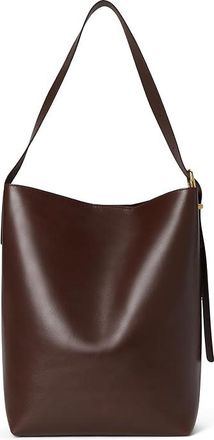 Madewell The Essential Bucket Tote in Leather Handbags Chocolate Raisin