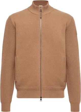 Moncler Moncler Wool & Cashmere Zip-up Cardigan, Men, Brown, Size: 3xl