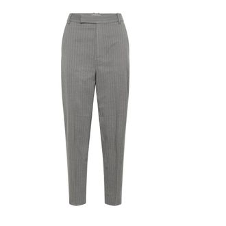 Inwear Broeken, Dames, Grijs, XS, Leer, Slim-fit broek