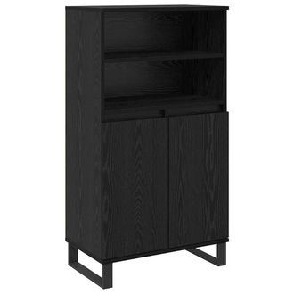vidaXL Credenza Nero 60 X 36 X 110 Cm Legno Multistrato - Vidaxl