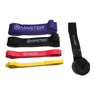 OEM Juego De 4 Bandas El&aacute;sticas De L&aacute;tex Master Power Bands De 2 A 55 Kg