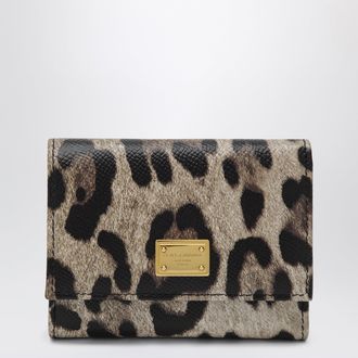 Dolce & Gabbana Dauphine calfskin wallet with leopard print