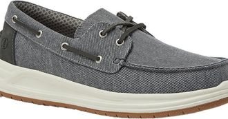 Lands End Comfort Slip On Boat Shoes in Light Graphite at Nordstrom, Size 10.5