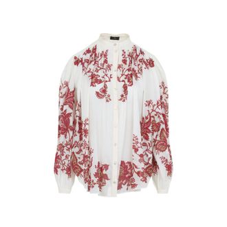 Etro White Relaxed Floral Shirt