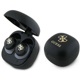 OEM Auriculares Bluetooth Guess Gutwsj144esk Tws + Base De Carga, Color Negro/negro, Iridiscente, 4g, Logotipo Impreso