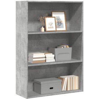 vidaXL Vidaxl - Libreria Grigio Cemento 80x30x114 cm in Legno Multistrato