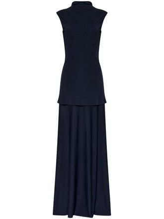 Jil Sander Abito lungo smanicato - Blu