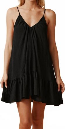 9seed St Tropez Ruffle Mini Dress In Black