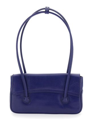 Margesherwood Shiny Leather Shoulder Bag - Blue