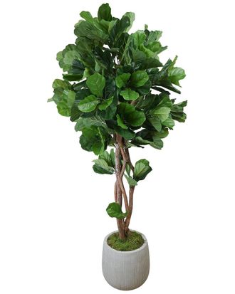 Creative Displays Inc. Fiddle Leaf Tree In Fiberstone Pot
