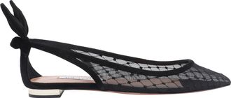 Aquazzura Bow Tie Net Ballets