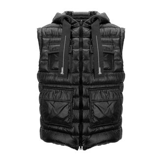 Herno Korte gewatteerde bodywarmer met capuchon - Dames - Bodywarmers - Zwart - L - Polyester - Jassen