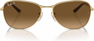 Ray-Ban Polarized Brown Gradient Pilot Sunglasses RB3733 001/M2 59