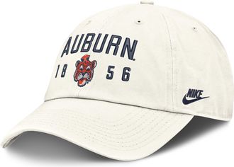 Nike Auburn Natural Club Nike Mens College Adjustable Hat in White | NC0111KAUV-3WA