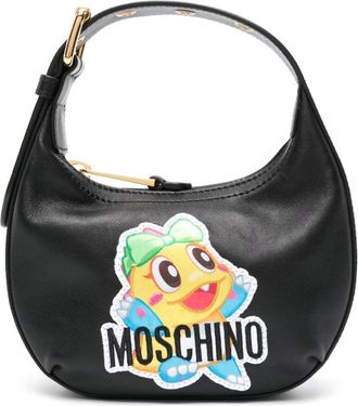 Moschino logo-appliqu&eacute; tote bag - women - Calf Leather - OS - Black