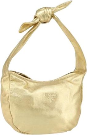 Prada Pre-owned Shoulder Bags, female, Yellow, Size: ONE SIZE Pre-owned Vintage Shoulder Bag
