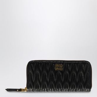 Miu Miu Large black quilted nappa leather wallet