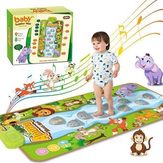 OEM Alfombra Musical Educativa - Para Beb&eacute;s Y Ni&ntilde;os Peque&ntilde;os - Con Animales Y N&uacute;meros - 17 Canciones Integradas - Ideal Para Desarrollo Sensorial - 1 Unid