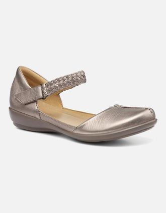 Hotter Womens Lake Womens Wide Fit Mary Jane Shoes - Silver - Size: 7.5