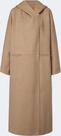 Max Mara Hooded camel hair and mohair coat