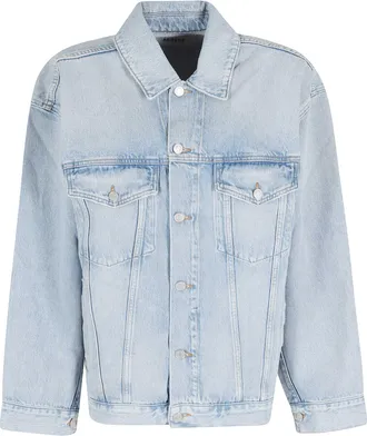 A Gold E Blue Evin Jacket Light-Washed Organic Cotton Denim Jacket