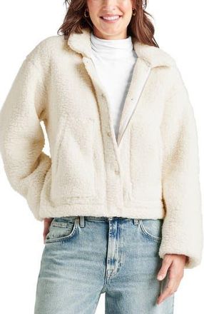 Splendid Tina Fleece Jacket in Pale Oak at Nordstrom Rack, Size X-Large