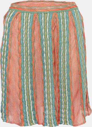 M Missoni Multicolor Striped Knit Mini Skirt