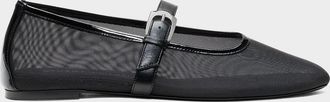 Stuart Weitzman Sai Bareitall Mesh Ballerina Flats