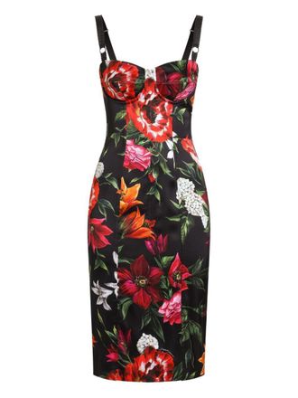 Dolce & Gabbana Satin Printed Dress