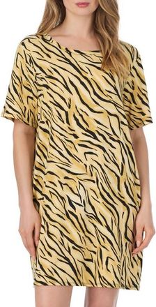Room Service PJs Short Sleeve Nightshirt in Tanprint at Nordstrom, Size X-Small