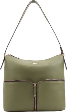 Paul Costelloe Womens Nazas Leather Shoulder Bag - Green - One Size