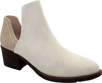 Volatile Womens Chronicle Suede Upper Bootie In Chalk