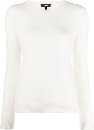 Theory long-sleeved cashmere jumper - women - Cashmere - L - White