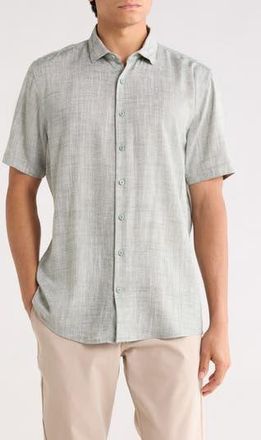 Soul of London Short Sleeve Sport Shirt in Green/Vert at Nordstrom Rack, Size Xx-Large