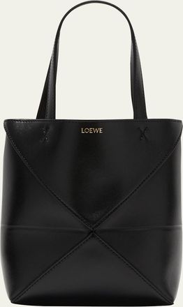 Loewe Puzzle Fold Mini Tote Bag in Shiny Leather