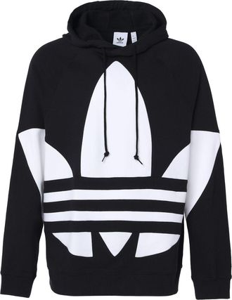 adidas Mens adidas originals Large Logo Drawstring Black Pullover FM9908