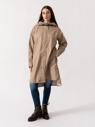 Ilse Jacobsen Womens A-Line Raincoat in Sage Green - Size 16 UK