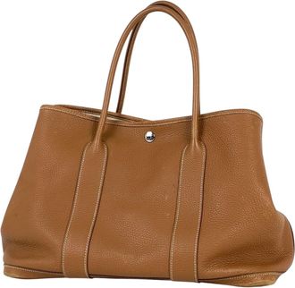 Herm&egrave;s Gold Negonda Leather Handbag Tote Bag (Pre-Owned)