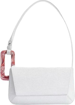 Generic NYSDM Niche Trendy Womens Shoulder Bag Geometric Acrylic Blocking Color Patchwork Fashionable Compact Underarm Bag