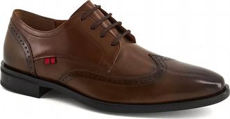 Andrea Mens Oxford Leather Shoe In Light Brown