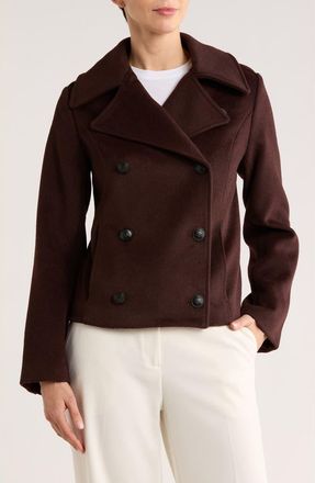 Rebecca Minkoff Double Breasted Peacoat in Dark Brown at Nordstrom Rack, Size X-Small