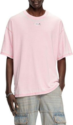 Diesel Relaxed Fit Cotton Blend T-Shirt in Pink at Nordstrom, Size Xxx-Large