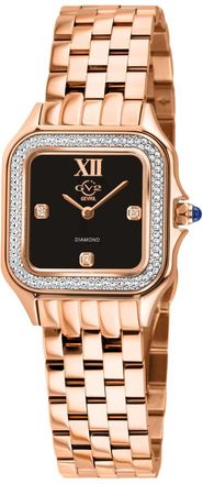 Gevril Group Milan Quartz Diamond Black Dial Ladies Watch 121414B