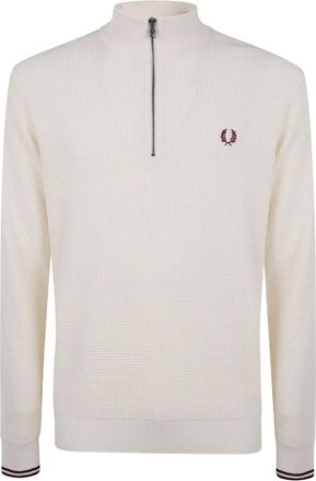 Fred Perry half-zip waffle sweater - Neutrals
