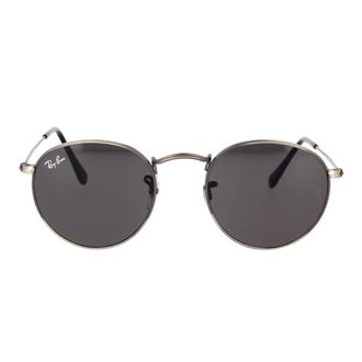 Ray-Ban Ronde Metalen Zonnebril Retro Stijl - unisex - Zonnebrillen - Grijs - 50 MM - Accessoires