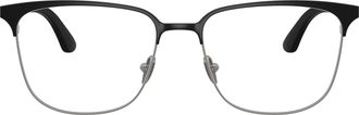 Giorgio Armani 0ar5163 Semi-Rimless Metal Frame Eyeglasses with Adjustable Nose Pads
